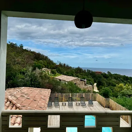 Апартаменты Mare E Machja Avec Piscine Et Vue Сари-Соленцара